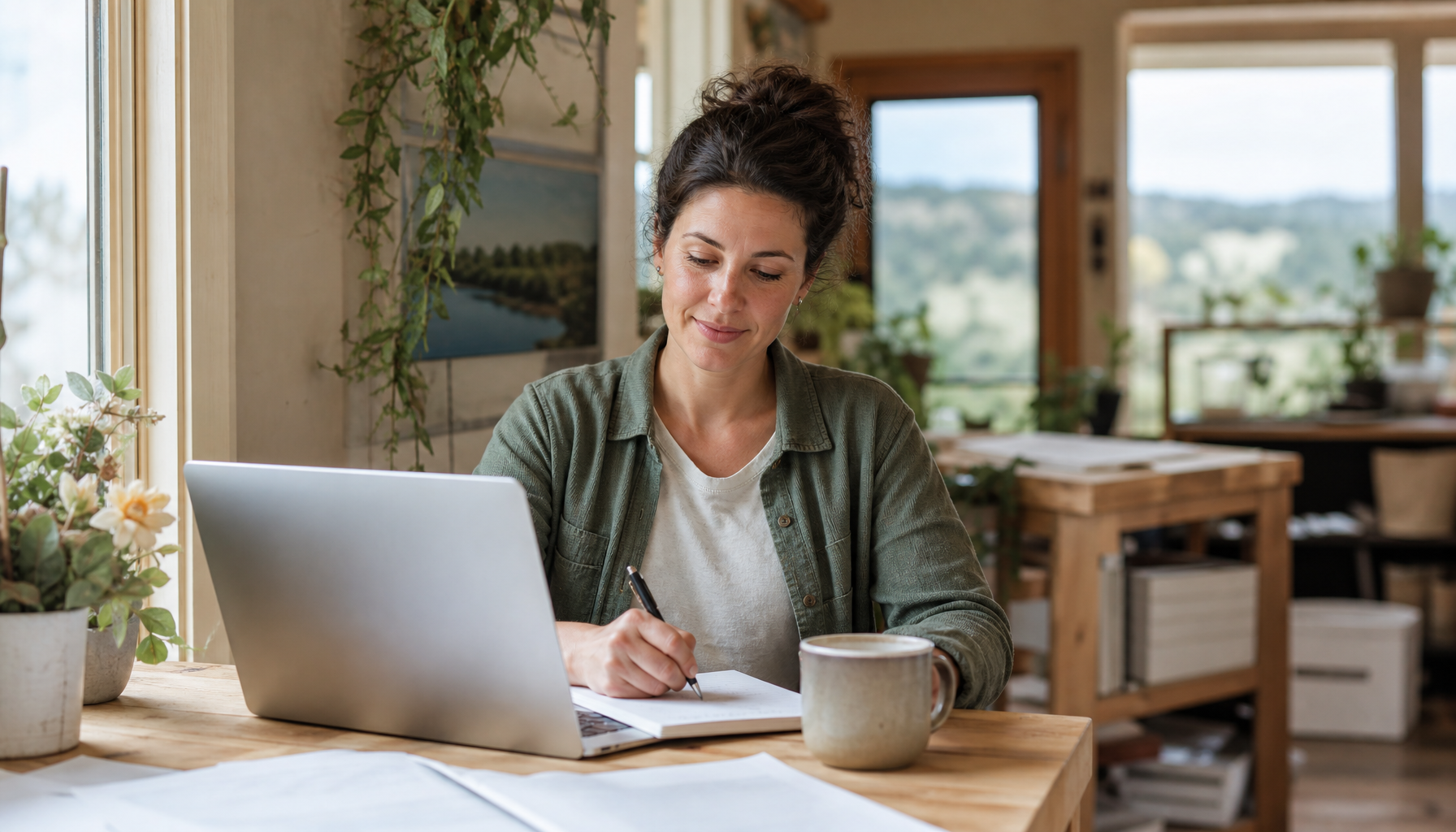 Self-employed worker in North Carolina reviewing ACA premium tax credit eligibility documents