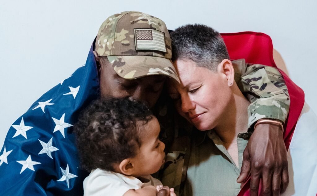 veteran with family